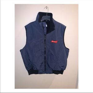 Budweiser puffer vest NWT